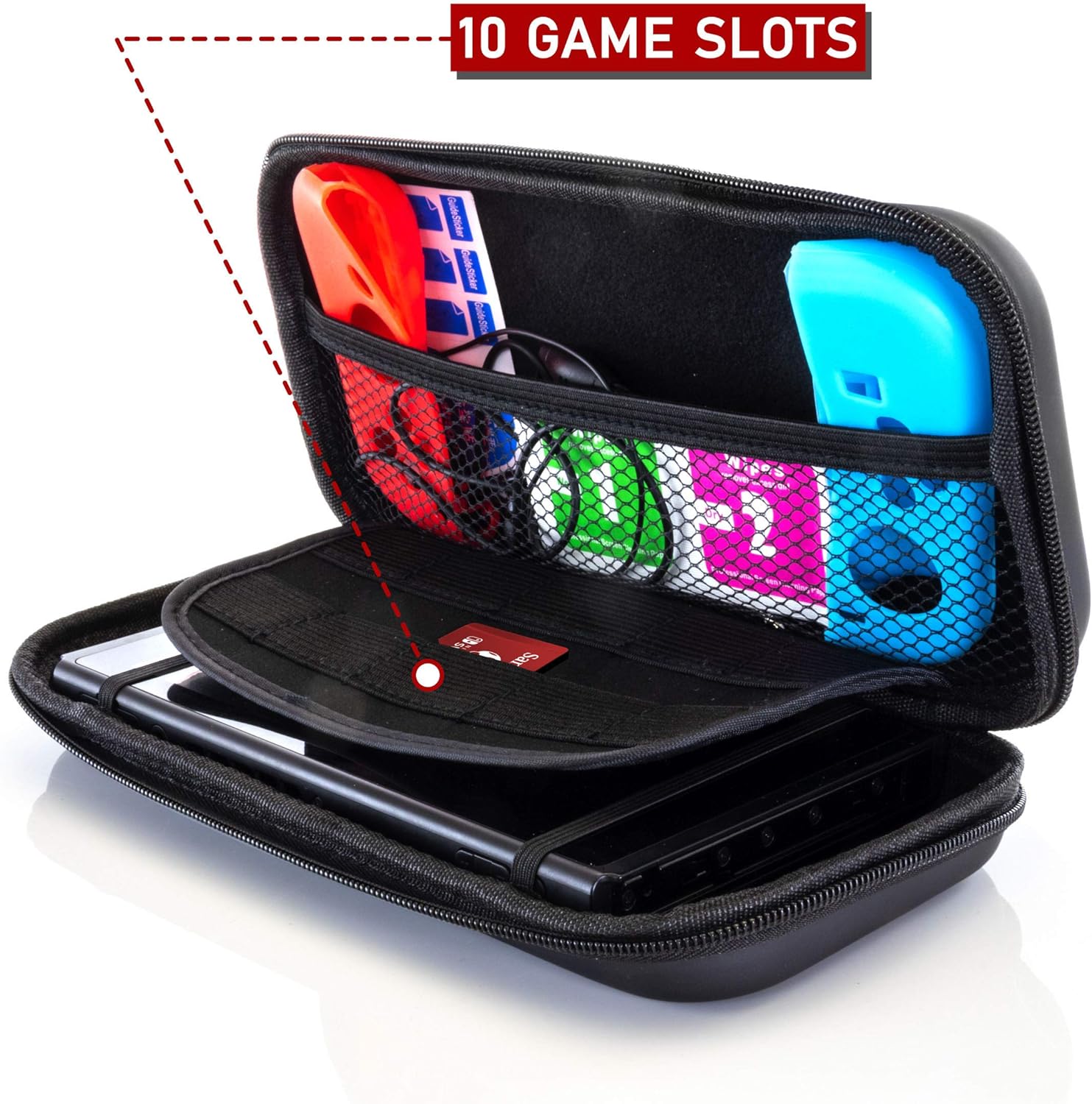 GameFitz 11-in-1 Accessories Kit For Nintendo Switch Lite, Black