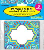 Barker Creek Name Badges & Self-Adhesive Labels, Moroccan, Multi-Purpose Name Tags, Gift Tags, and More! 3.5" x 2.75"