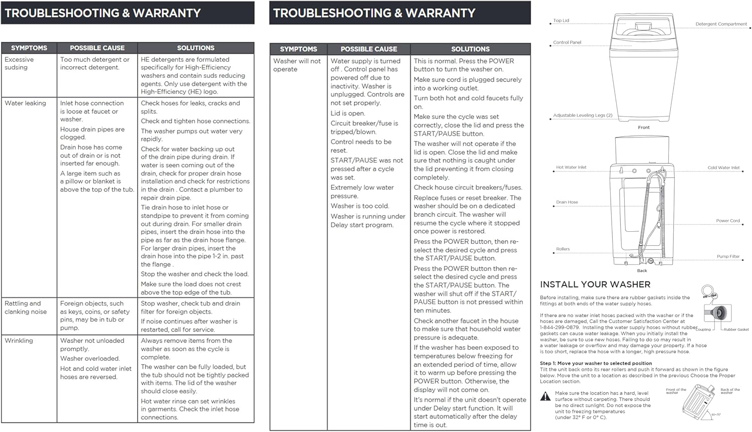BLACK+DECKER Portable Washer, Top-Load with Stainless Steel Tub