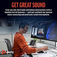 Poly Blackwire 5220 Stereo USB-C Headset + 3.5mm Plug + USB-C/A Adapter - Microsoft Teams Certification - 8X231AA