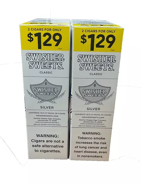 SWISHER SWEETS SILVER $1.29 SWISHER SWEETS SILVER $1.29
