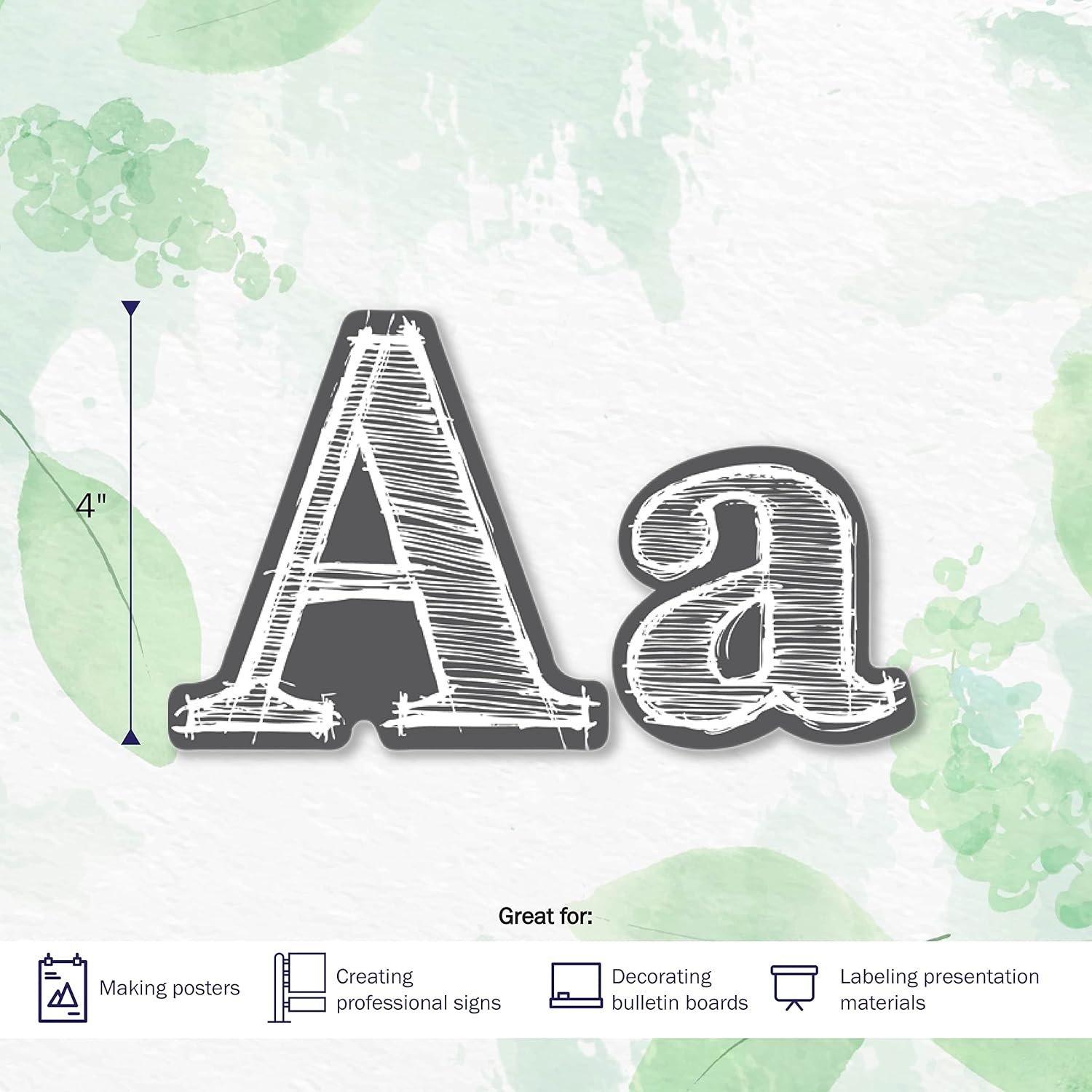 Barker Creek 4" Letter Pop-Outs, Die-Cut Letters, Numbers & Punctuation