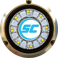 shadow-caster SCR-16 LED Underwater Boat Light - Dual Color Blue/White Combo - Bronze Housing - 60W Suface Mount