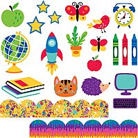 Office Depot® Brand 243-Piece Bulletin Board Kit, All Year Round