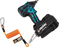 Ergodyne Squids 3130M Coiled Cable Tool Lanyard with Dual Stainless Steel Carabiners, 5 Pounds Medium