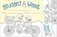 BARKER CREEK Recognition Awards and Bookmarks, Color Me Student of The Week, Awards are 6-3/8" x 5-1/2"