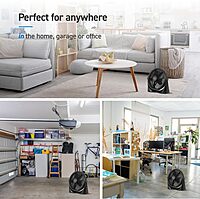 Commercial Cool 16in High-Velocity Floor Fan, 19-3/16inH x 20-9/16inW x 6-7/16inD, Black