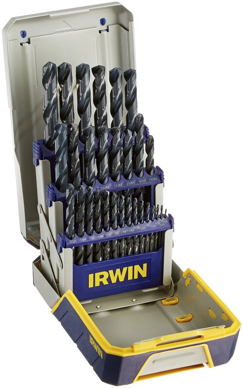 IRWIN 29-Piece Black Oxide Drill Bit Set 1/16 to 1/2 in
