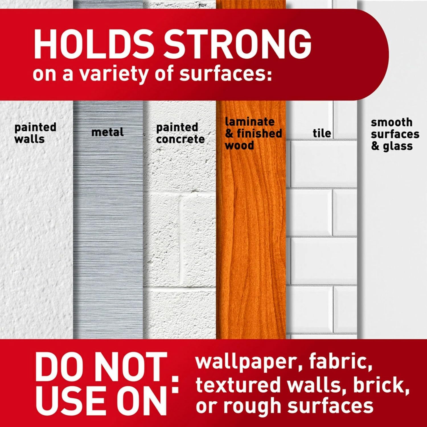 Command Large Picture Hanging Strips, 4 White Adhesive Strip Pairs (8 Strips), Damage Free Hanging Picture Hangers