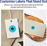 Avery Printable Starburst Labels, Sure Feed Technology, 1", Bright Blue Labels, Print-to-The-Edge, Laser/Inkjet, 480 Total, Great for Mailing Seals and Planner Stickers 480 labels
