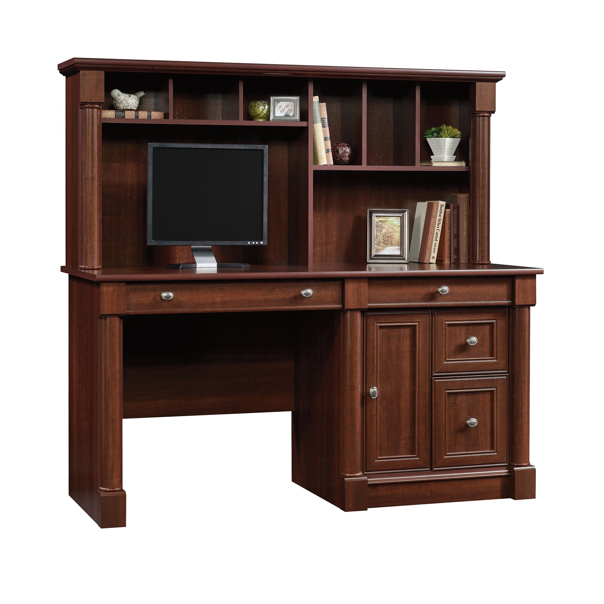 Sauder Palladia Computer Desk with Hutch, Home Office Desk