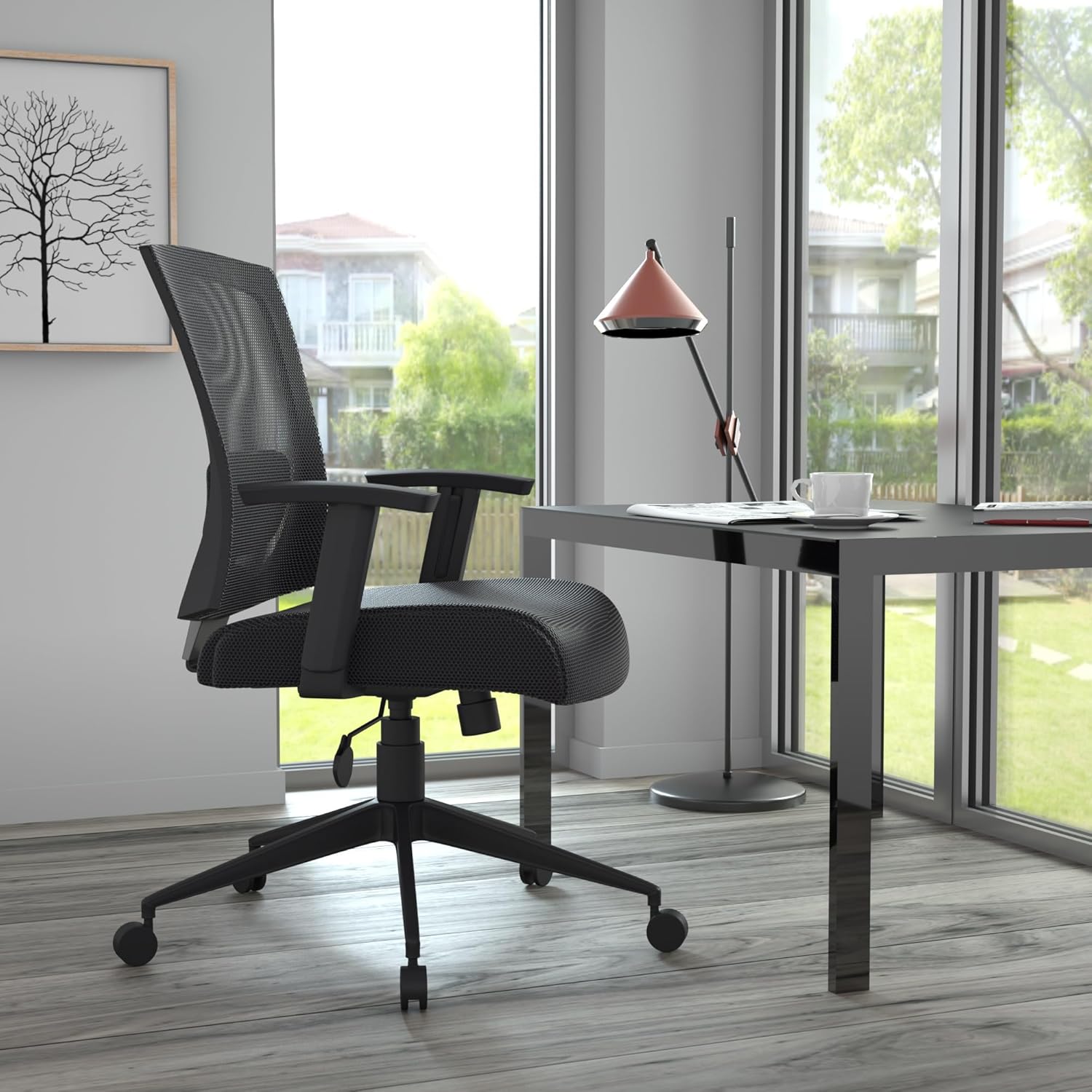 Boss Office Products Mesh-Back Task Chair, Black