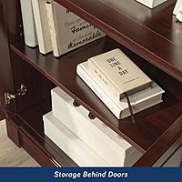SAUDER Palladia 5-Shelf Library Bookcase with Doors