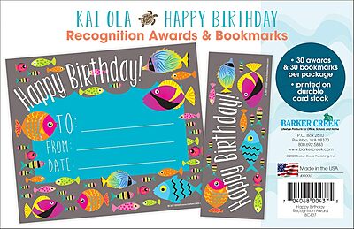 Barker Creek Recognition Awards and Bookmarks, Kai Ola