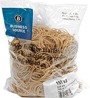 Business Source Quality Rubber Bands - Size: #16 - 2.5in Length x 0.1in Width - Sustainable - Rubber - Crepe - 1800 / Pack