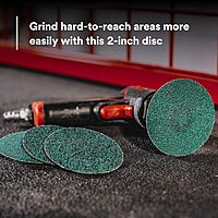 3M Green Corps Roloc Disc 36525, 40+ Grit, 2 in, Pack of 25 Heavy Duty, Quick Change Discs for Grinding, Coating Removal