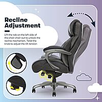 Serta Jackson Big and Tall Executive Home Office Chair with Smart Layers Technology, Wide Seat Cushion
