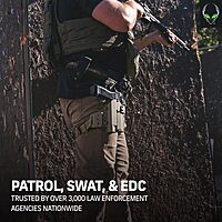 ALIEN GEAR Rapid Force Level 2 OWB Holster - Locking Belt Slide - Right Hand - Matte Black - Light & Optic Compatible