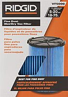RIDGID 16 Gallon RT1600 Wet Dry Vacuum Model 3-Layer Pleated Paper Vacuum Filter for 5-20 Gallon Vacuums VACUUM_CLEANER