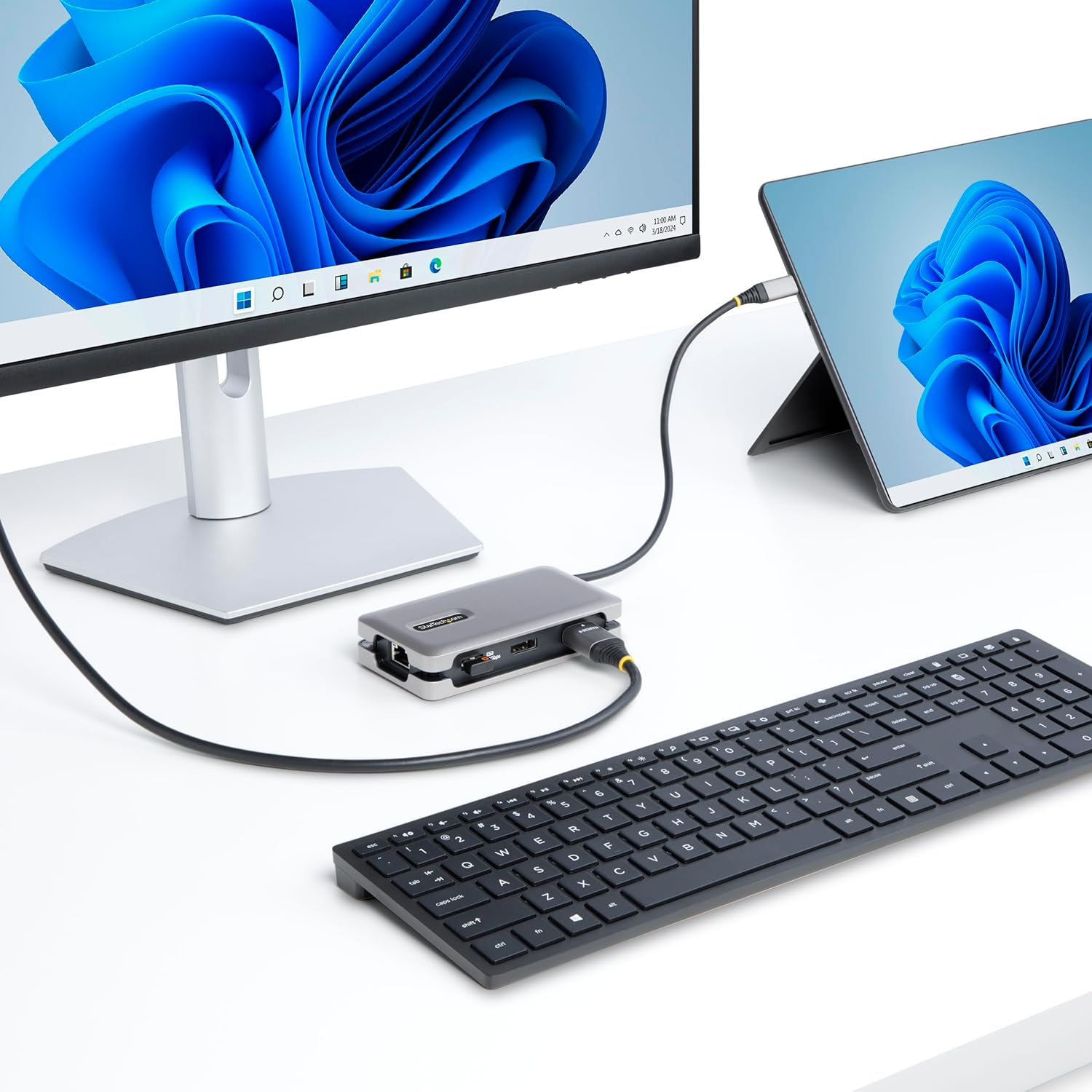 StarTech.com USB-C Docking Station Multiport Adapter with 4K60, 10Gbps USB Hub, 100W PD, Gigabit Ethernet