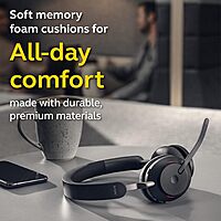 Jabra Evolve2 65 Wireless Headset On-Ear Bluetooth Headphones for Calls and Music