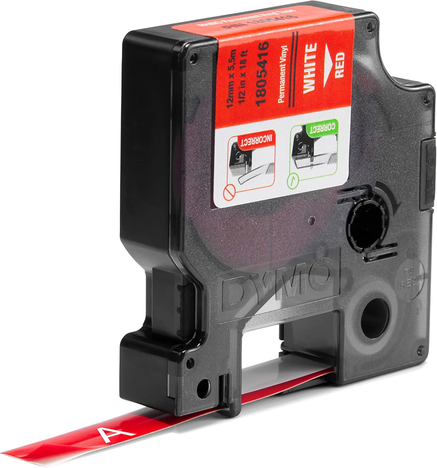 DYMO Rhino Industrial Adhesive Vinyl Label Tape 1/2in x 18ft