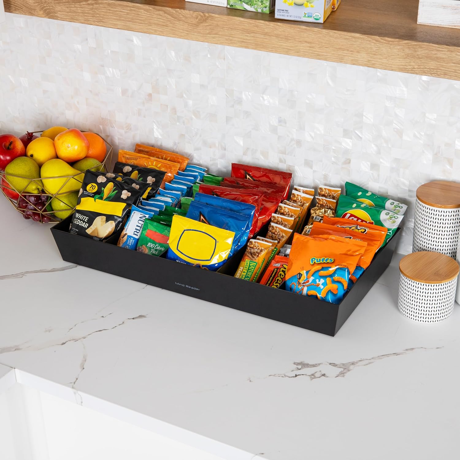 MIND READER Snack Tray Countertop Organizer