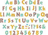 Barker Creek 255-Piece Moroccan Letter Pop-Outs, Multicolor 4” Letters, Numbers & Punctuation Marks, for Classrooms, Offices, Presentations, Home and More (1722)