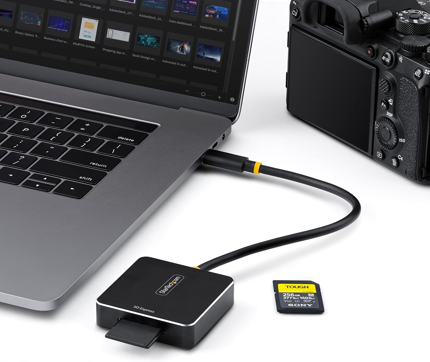 StarTech.com USB-C SD Express Card Reader, Portable USB 10Gbps Memory Card Reader, USB Type-C to Secure Digital 7.1 Adapter