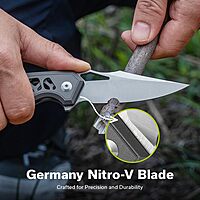 CIVIVI Anaaki Folding Pocket Knife 2.98\" Nitro-V Blade Aluminum Skeletonized Handle