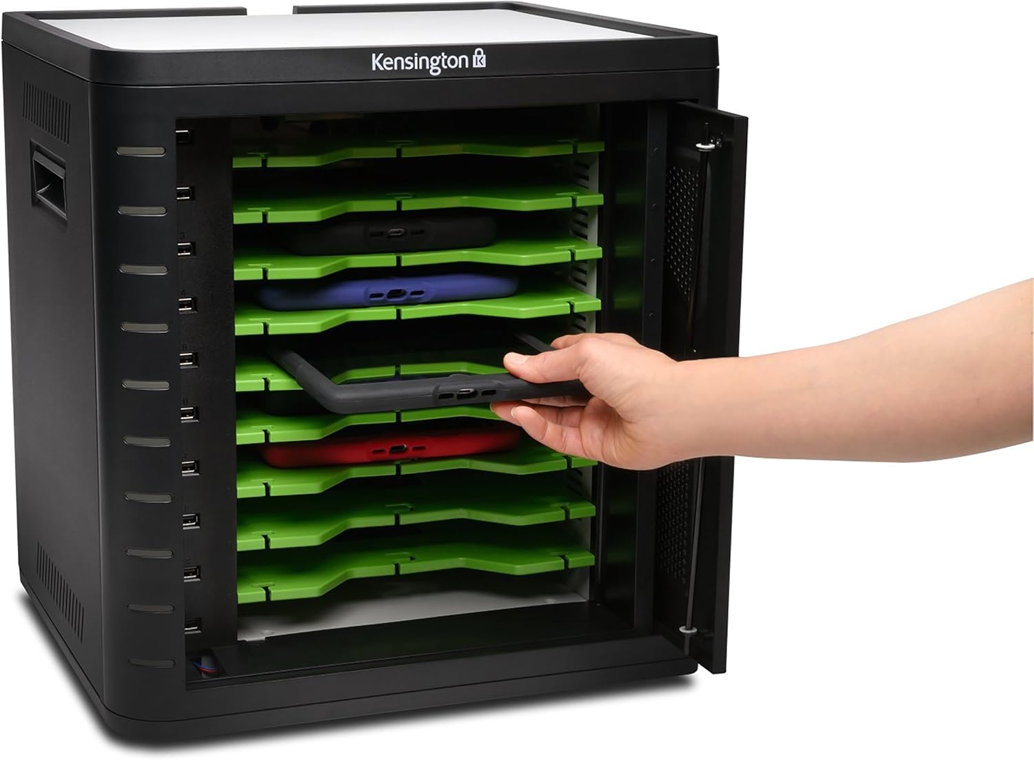 Kensington - K67862AM Charge and Sync Cabinet for 7-Inch to 10-Inch Tablets, iPad Air