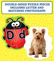 Carson Dellosa Lady Bug Letters Game, 26 2-Sided Ladybugs and Leaves Alphabet Puzzle