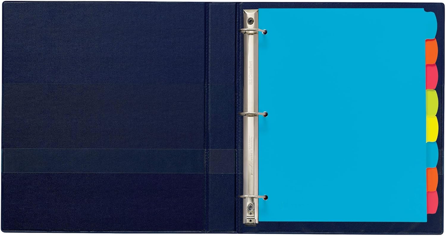 Avery Big Tab Write & Erase Durable Plastic Dividers for 3 Ring Binders, 8-Tab Set, Bright Multicolor
