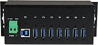 StarTech.com 7-Port USB 3.0 Hub - 5Gbps - Metal Industrial USB-A Hub with ESD Protection & 350W Surge Protection