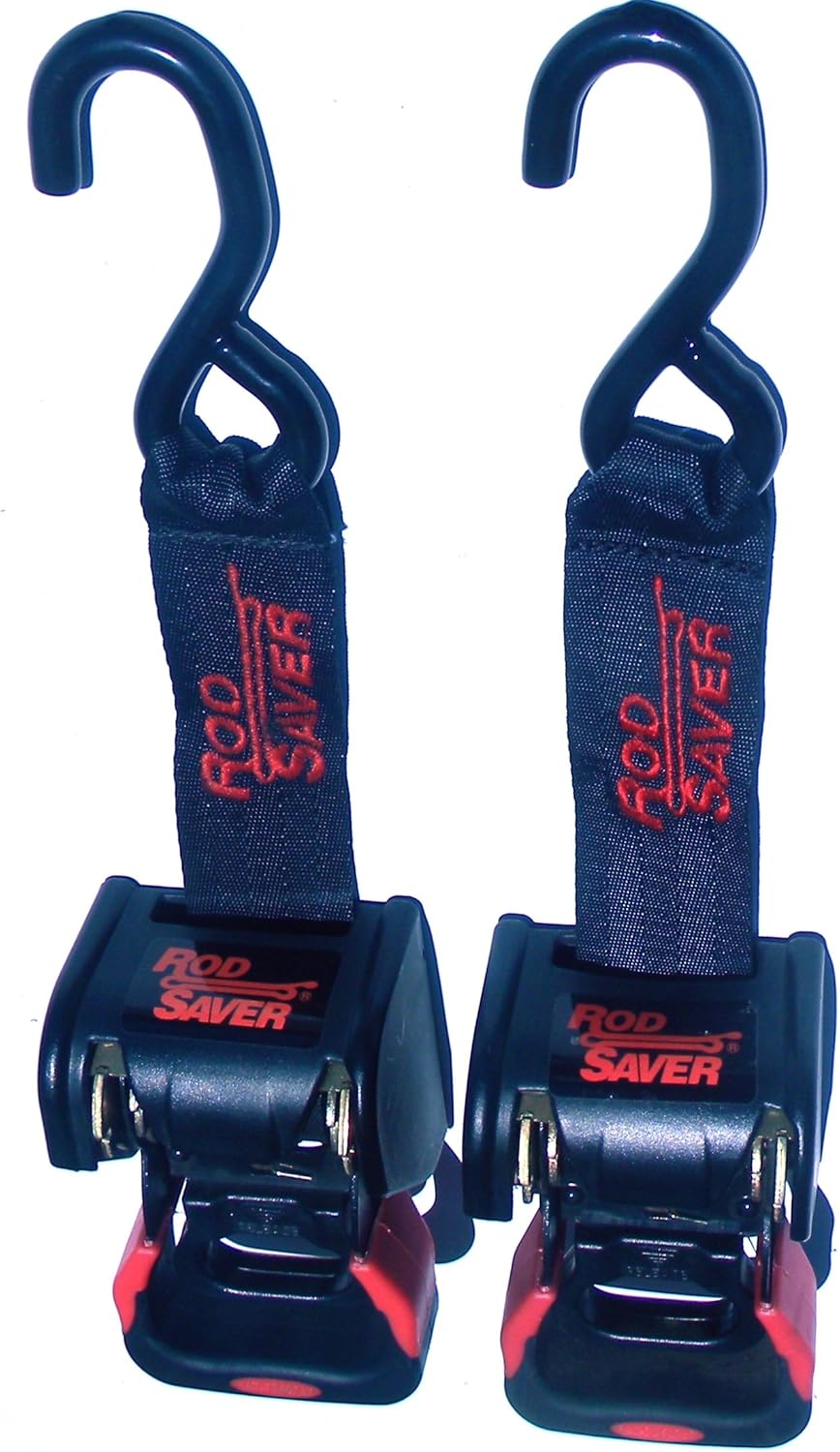 Rod Saver Marine Accessories 40-inch Boat Saver Retractable Transom Tie-Downs, Pair