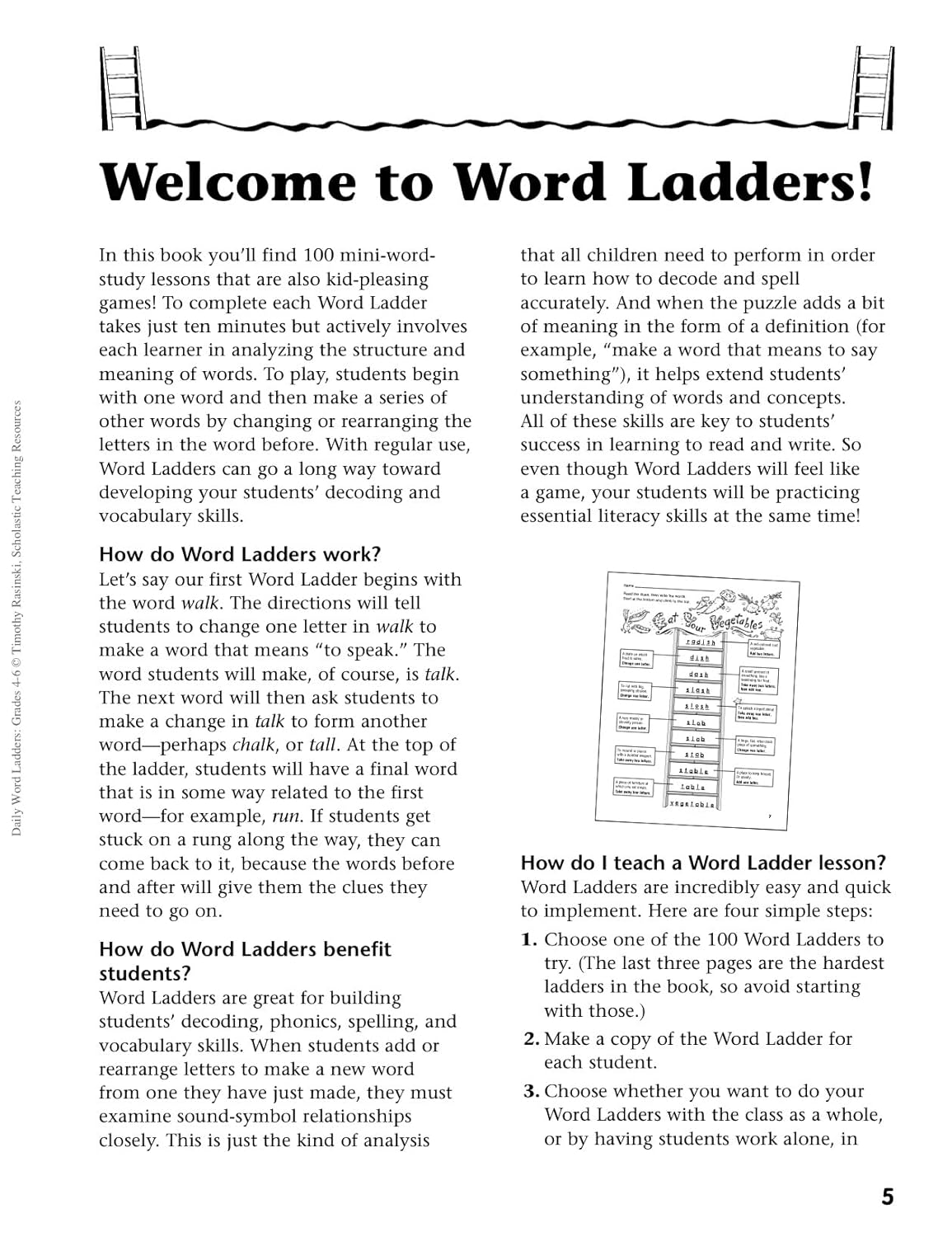 Daily Word Ladders: Grades 4-6: 100 Reproducible Word Study Lessons That Help Kids Boost Reading, Vocabulary