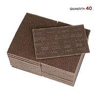 3M Scotch-Brite Heavy Duty Hand Pad 7440B, 6 in x 9 in, Pack of 40, Hand Sanding Pad - Metal Deburring and Finishing Pad