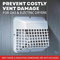 Deflecto Universal Bird Guard, Fits 3 inch to 4 inch Vent Hoods | Durable, Easy-to-Install & Prevents Birds, Rodents and Debris (UBGWL)