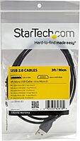 StarTech.com 3ft USB to Micro USB Cable - USB A to Micro B Charging Cable (UUSBHAUB3)