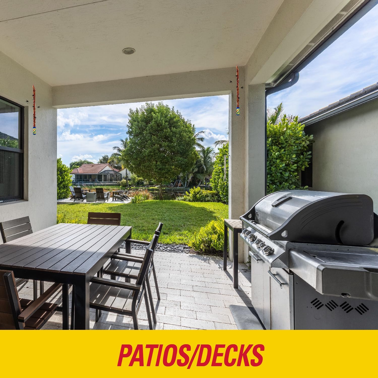 PIC FR10B 69060216325 Fly Ribbons Fruit Fly Traps for Indoors and Outdoors, Bug Trap for Winged Insects, Set of 10