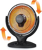 BLACK+DECKER Portable Heater for Rooms up to 161 Sq. Ft., Oscillating Space Heater & Heater for Bedroom with Overheat Protection, Small Heater with Timer & Manual Controls