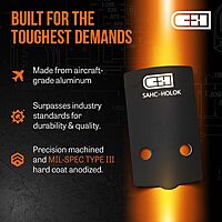 C+H Precision Red Dot Mounting Plate for Springfield Hellcat and Holosun