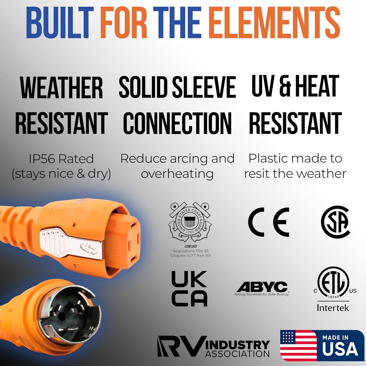 SmartPlug 50 Amp Shore Power Cord – 50A 125V/250V Marine Cord, RV Accessories, Marina Park Power End