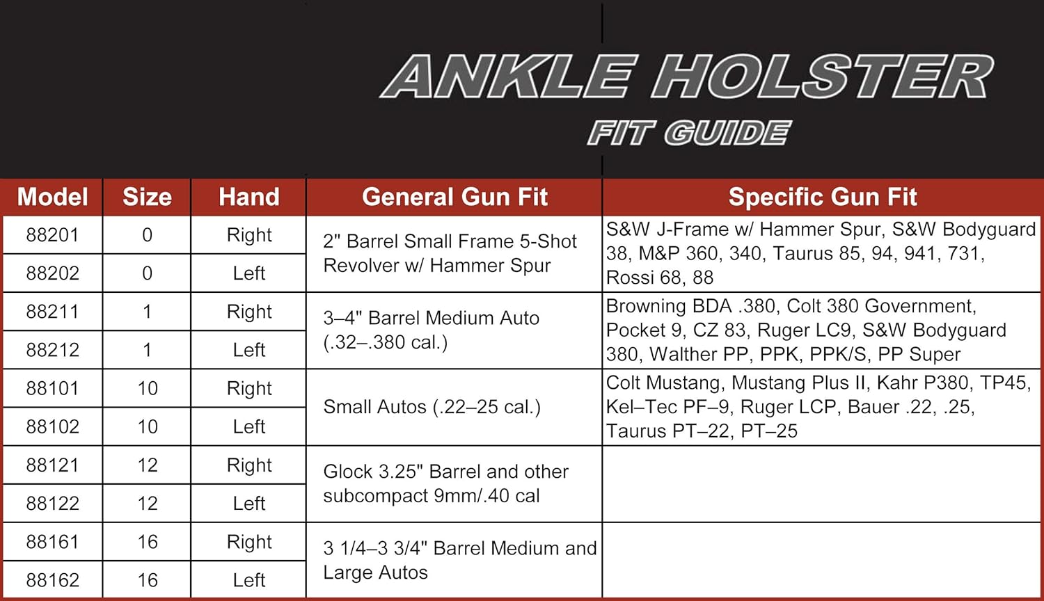 UNCLE MIKE'S Off-Duty and Concealment Kodra Nylon Ankle Holster