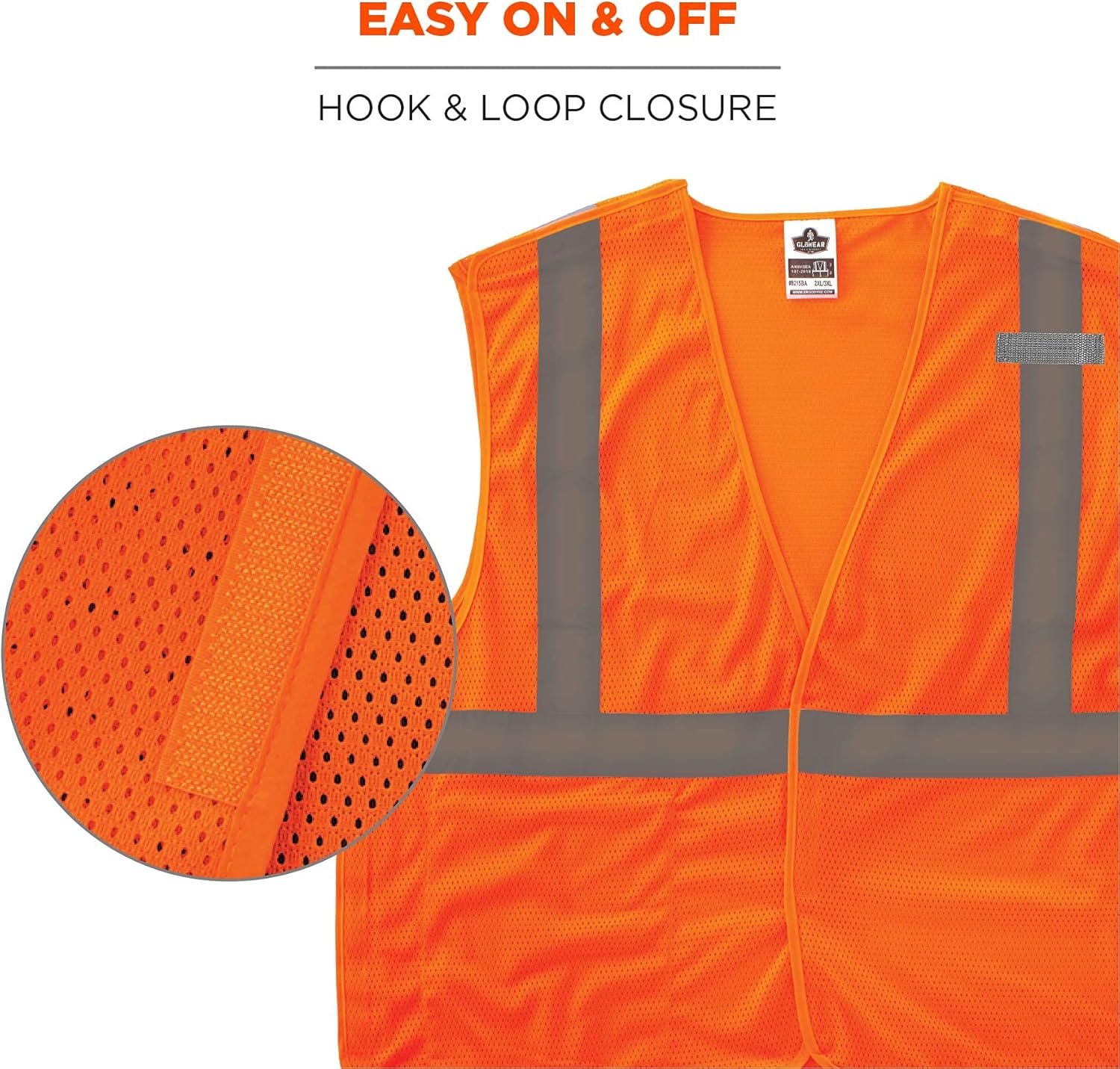 Ergodyne GloWear 8215BA Econo Breakaway Mesh High-Visibility Safety Vest