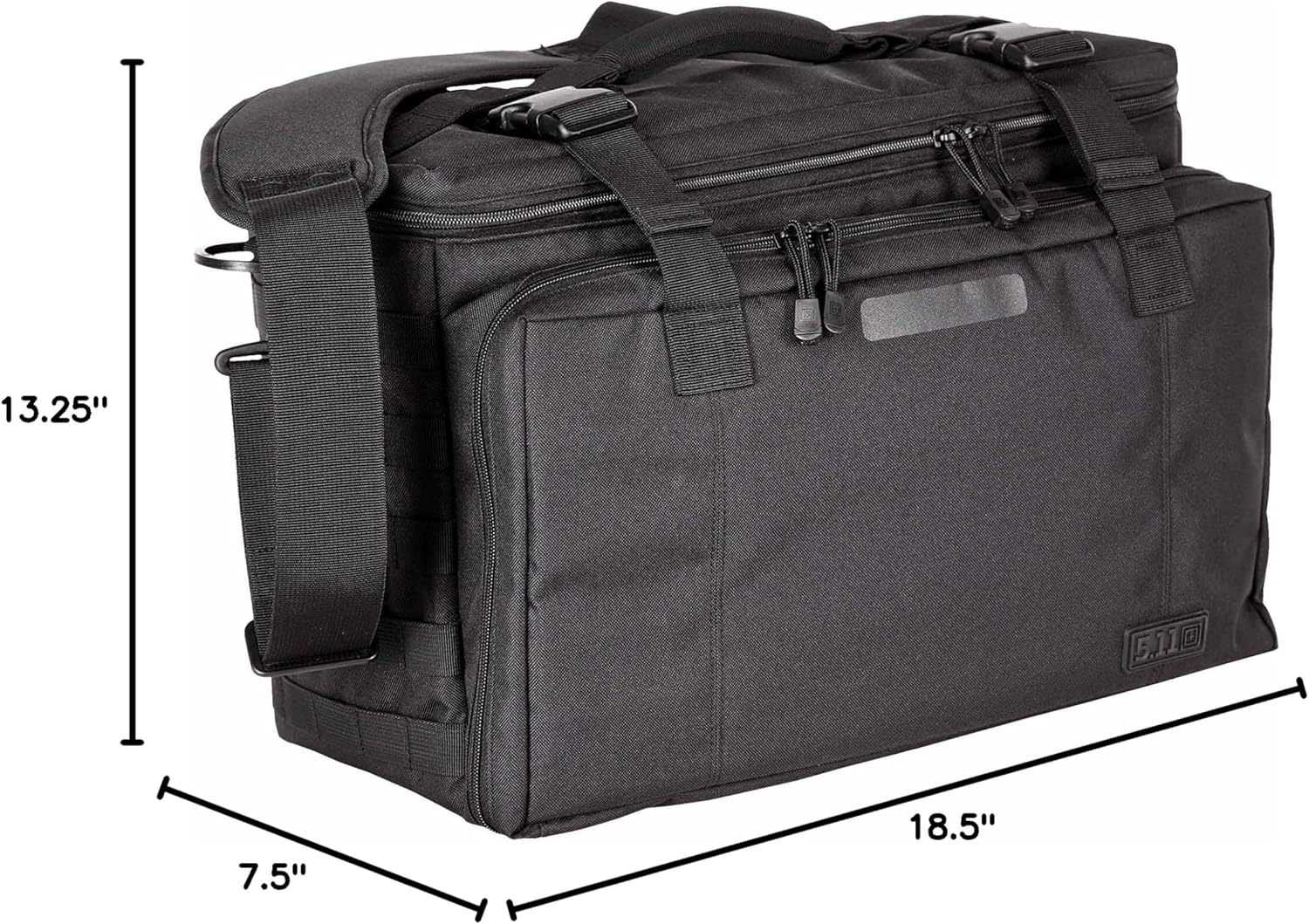 5.11 Tactical Wingman Patrol Bag – Police Gear Car Seat Organizer for Law Enforcement, Black, Style 56045ABR