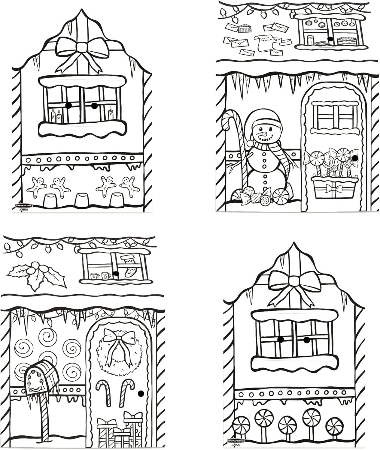 Bankers Box At Play Color-in Playhouse, Life-Size Corrugated Playhouse