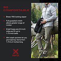 Vertx Delta LT Mens Stretch Tactical Pants with 14 Pockets, Lightweight Outdoor Pants, EDC Work Hiking Gear, Athletic-Fit