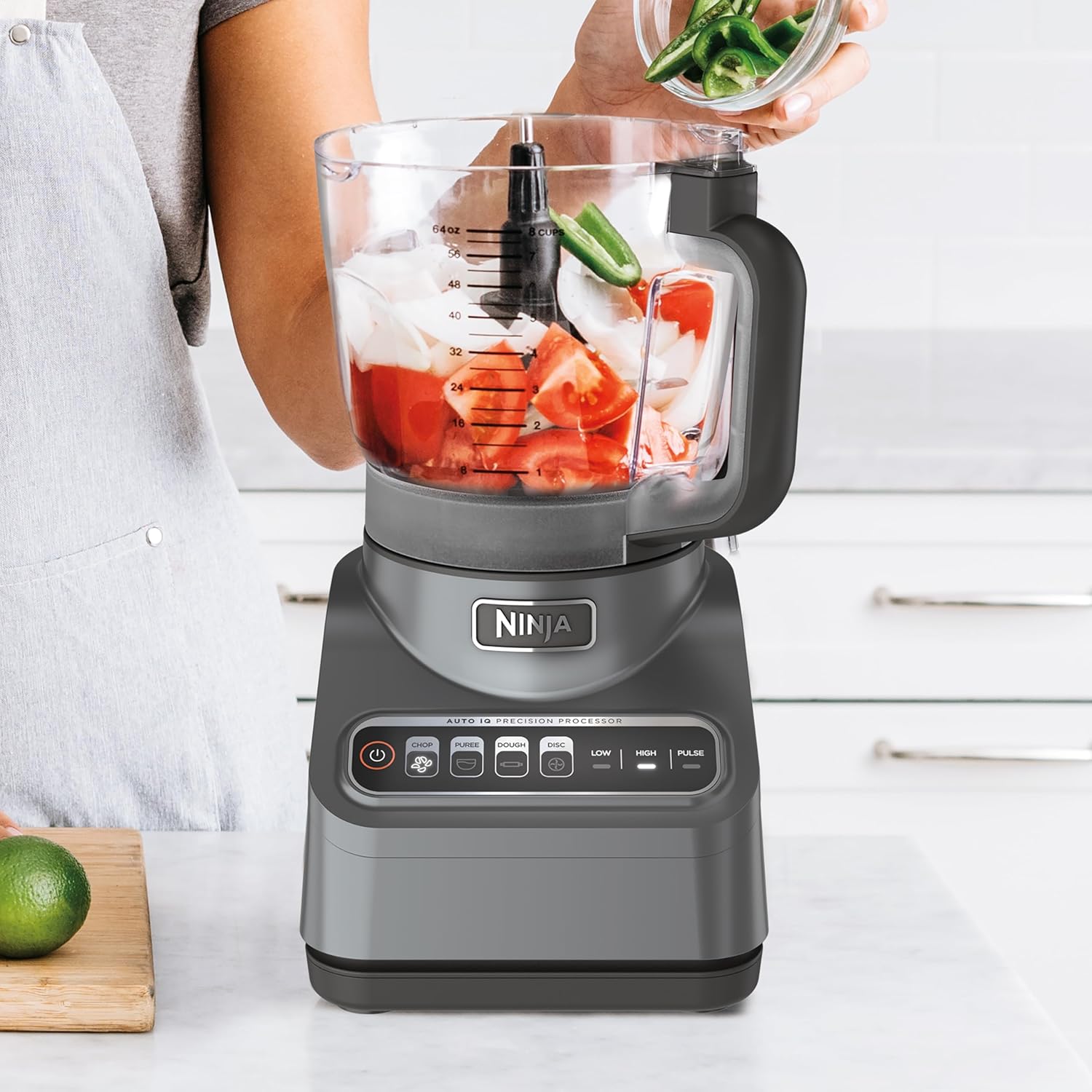 Ninja Food Processor, Professional Plus, 1000 Peak Watts, 4 Functions for Chopping, Slicing