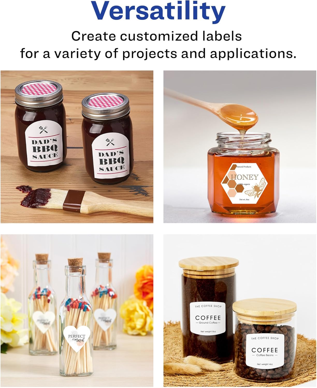 AVERY Matte White Removable Heart Labels, Sure Feed, 0.75" x 0.75", Laser/Inkjet Printable